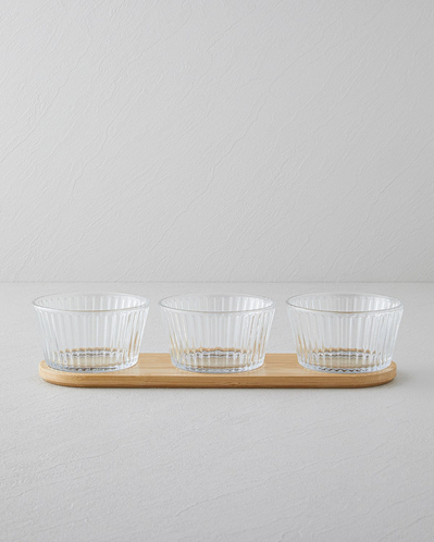 Linea Cam-Bambu 4 Parça Sunumluk 11x6,5 cm Şeffaf