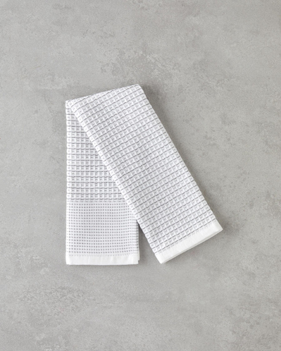 Linear Pamuk Kurulama Bezi 30x50 cm Beyaz - Gri