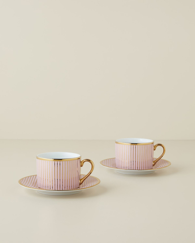 Livora New Bone China 4 Parça 2 Kişilik Çay Fincanı Takımı 220 ml Pembe