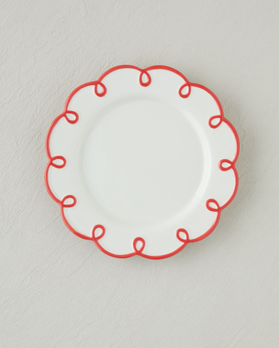 Lovely Loop Dolomite Pasta Tabağı 20,5 cm Kırmızı