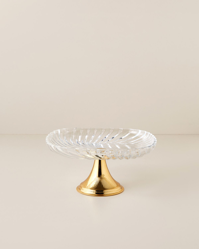 Lumin Cam Kek Standı 24,5x24,5 cm Gold