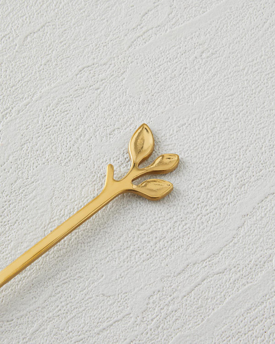 Lush Elegance Paslanmaz Çelik T.Çatal-Kaşık Set 4 Parça Gold