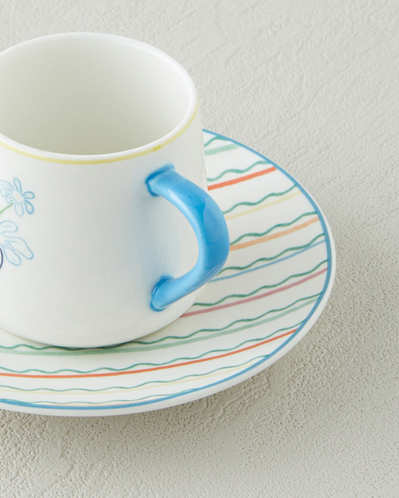 Lyanna New Bone China 4 Parça 2 Kişilik Kahve Fincan Takımı 90 ml Renkli