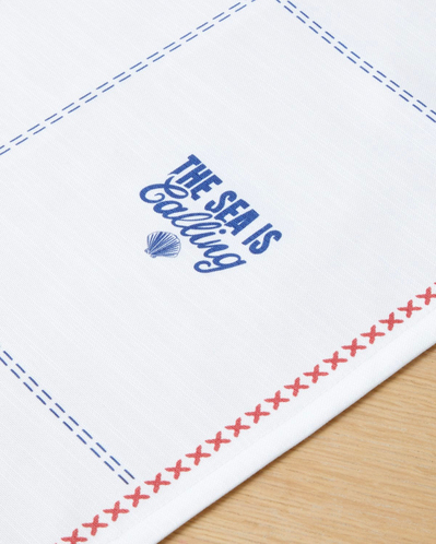 Marin Symphony Runner 40x140 cm Beyaz - Lacivert