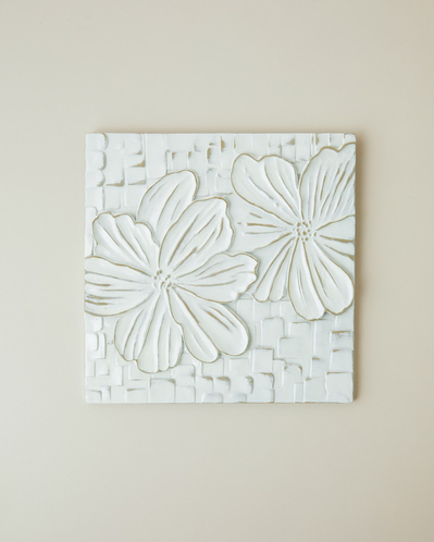 Marsa Polyresin Duvar Aksesuarı 20x20 cm Bej