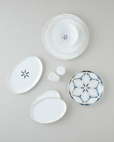 Marvelous Bone Porselen Yemek Takımı 54 Parça 12 Kişilik Lacivert