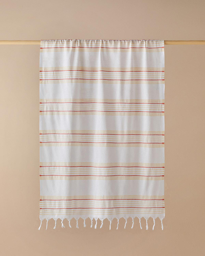 Mayra Çizgili Peştamal 90x150 cm Turuncu-Sarı