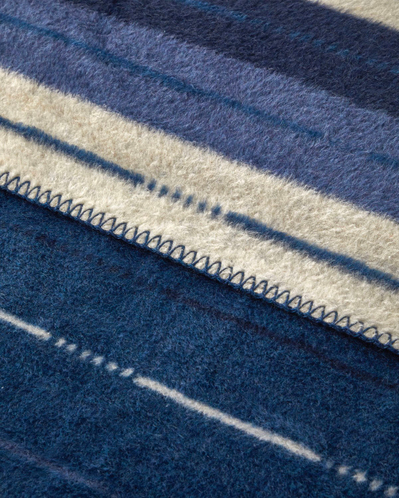 Melina Pamuk Akrilik Tek Kişilik Battaniye 150x200 cm Lacivert