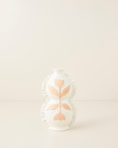 Merisa Stoneware Vazo 26 cm Bej - Açık Kahve