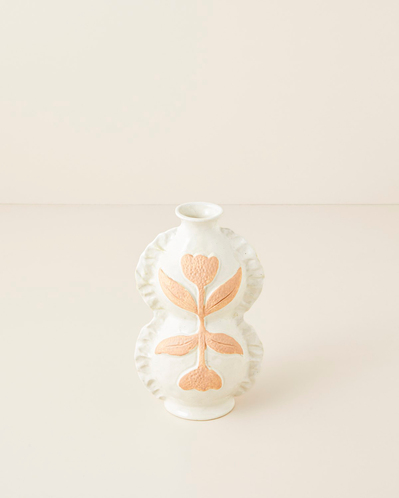 Merisa Stoneware Vazo 26 cm Bej - Açık Kahve