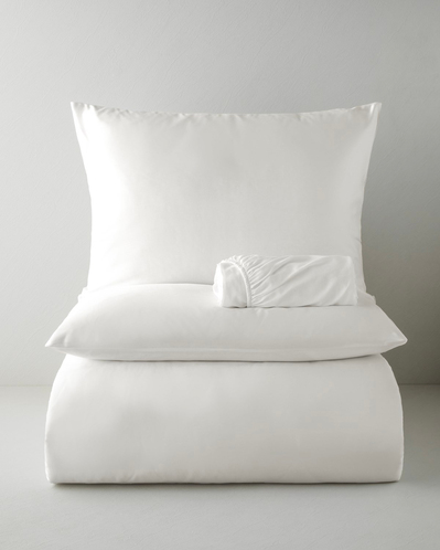Micell Lyocell Saten Çift Kişilik Çarşaflı Nevresim Takımı 200x220 cm Beyaz
