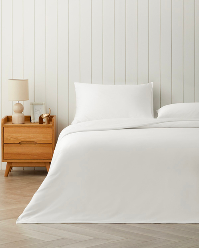Micell Lyocell Saten Çift Kişilik Çarşaflı Nevresim Takımı 200x220 cm Beyaz