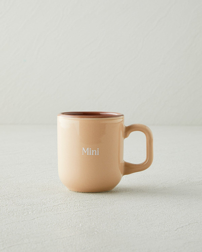 Mini&Mummy Seramik İkili Kupa 150-230 ml Krem-Kahverengi