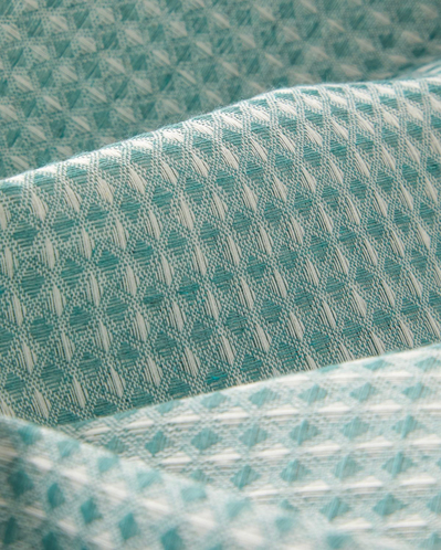 Modern Grid Çift Kişilik Pike 180x220 cm Seledon