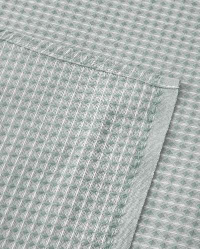 Modern Grid Tek Kişilik Pike 150x220 cm Yeşil