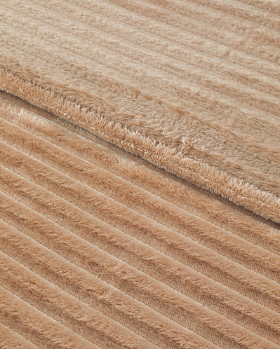 Modern Line Çizgili Super Soft Tek Kişilik Battaniye 150x200 cm Bej