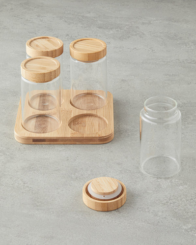 Monetta Cam 5 Parça Baharatlık 400 ml Natural