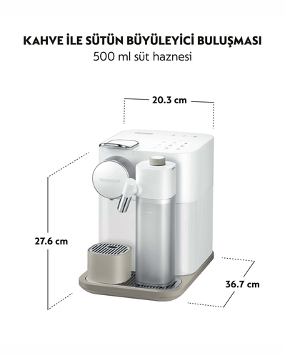 Nespresso F541 Gran Latissima Süt Çözümlü Espresso Makinesi Beyaz