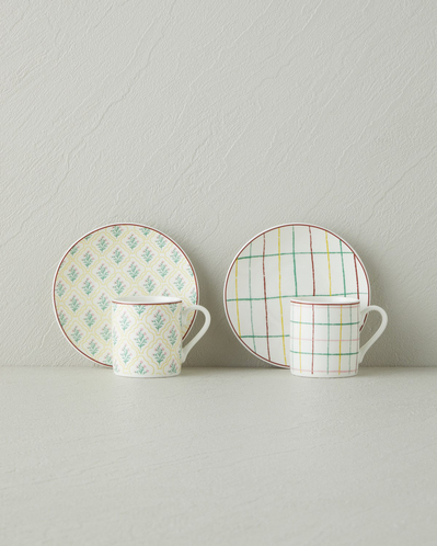 Neva New Bone China 4 Parça 2 Kişilik Kahve Fincan Takımı 80 ml Renkli