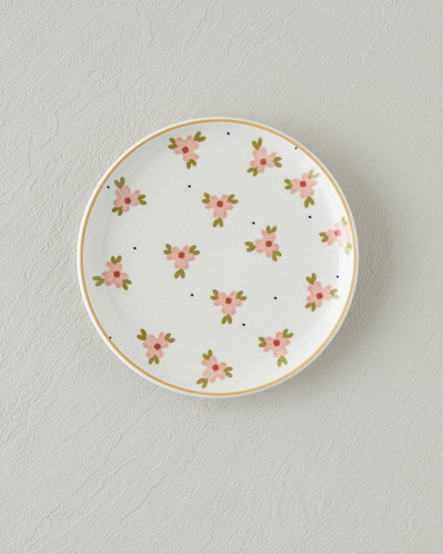 Nostalgic Bloom Seramik Pasta Seti 7 Parça 6 Kişilik Pembe
