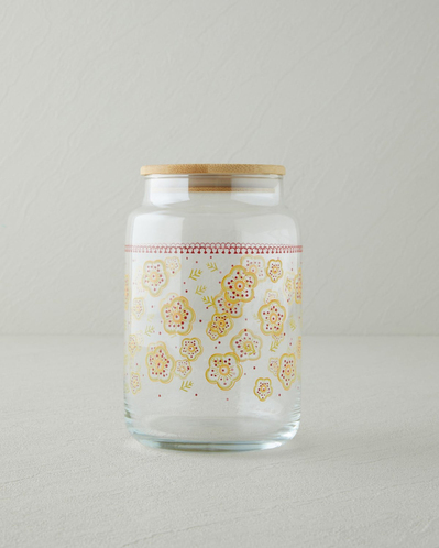 Nostalgic Serenity Cam Kavanoz 500 ml Kırmızı-Sarı