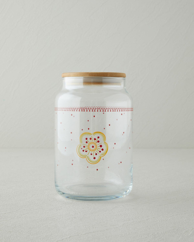 Nostalgic Serenity Cam Kavanoz 500 ml Kırmızı