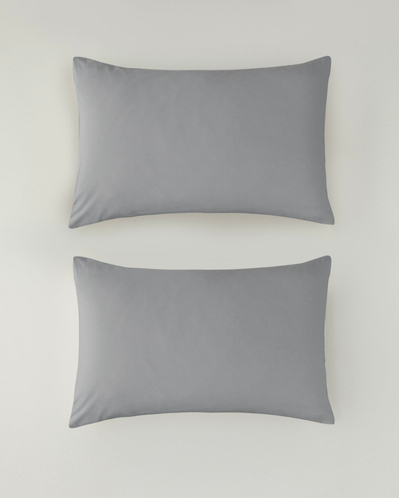 Novella Premium Pamuklu 2li Yastık Kılıfı 50x70 cm Orta Gri