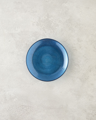 Olith Cam Pasta Tabağı 16 cm Mavi