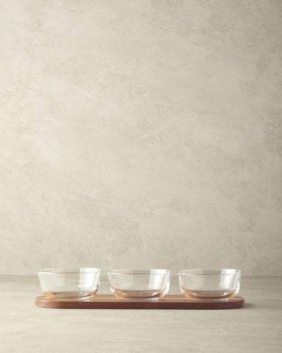 Orient Akasya 4 Parça Sunumluk 12x36 cm Koyu Kahverengi