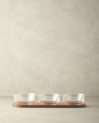 Orient Akasya 4 Parça Sunumluk 12x36 cm Koyu Kahverengi