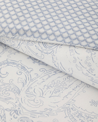 Paisley Touch Kolay Ütülenir Çift Kişilik Nevresim Seti 200x220 cm Mavi