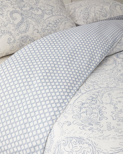 Paisley Touch Kolay Ütülenir Çift Kişilik Nevresim Seti 200x220 cm Mavi
