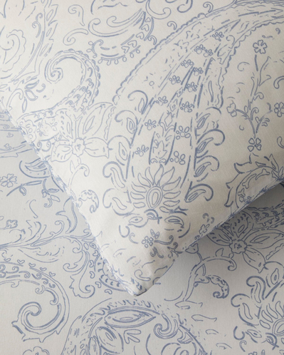 Paisley Touch Kolay Ütülenir Tek Kişilik Nevresim Seti 160x220 cm Mavi