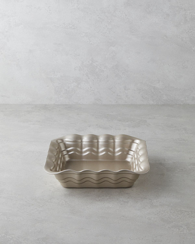 Patisserie Prince Karbon Çelik Kare Fırın Kabı 25x25 cm Şampanya
