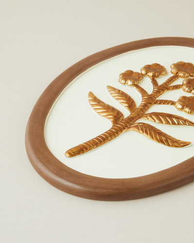 Pavia Polyresin Duvar Aksesuarı 20x26 cm Kahve – Gold