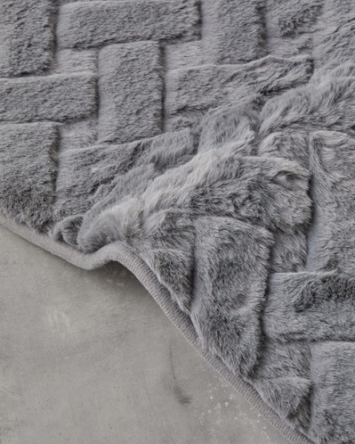 Peggy Pelüş Halı 120x180 cm Gri