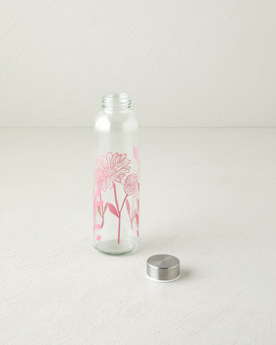 Petal Poetry Cam Şişe 500 ml Pembe