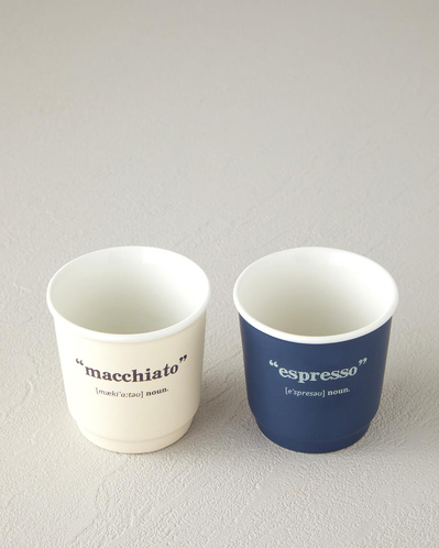 Phoebe New Bone China 2 Parça 2 Kişilik Espresso Fincan 90 ml Lacivert - Krem