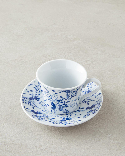 Pia Porselen Kahve Fincan Takımı 4 Parça 2 Kişilik Mavi