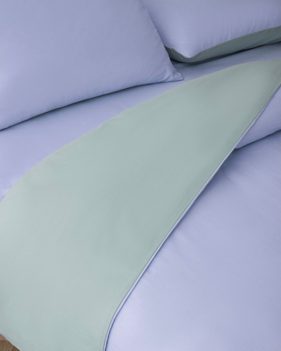 Plain Pamuk Çarşaflı Çift Kişilik Nevresim Takımı 200x220 cm Ortanca Mavi-Su Yeşili