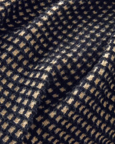 Plain Waffle Pamuklu Tv Battaniye 110x170 cm Antrasit - Bej