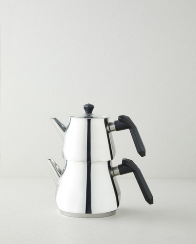 Prego Çelik Çaydanlık 1 L - 1,5 L Siyah