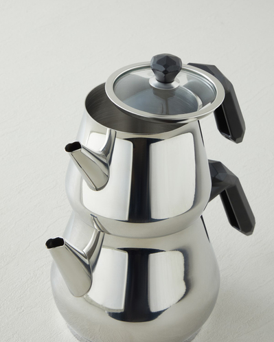 Prego Çelik Çaydanlık 1 L - 1,5 L Siyah