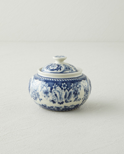 Preston Stoneware Şekerlik 10,5x10,5x8,5 cm Lacivert