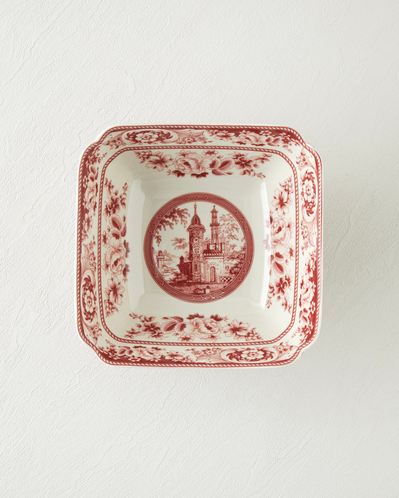 Preston Stoneware Sunumluk 21,5x20,5x10 cm Bordo
