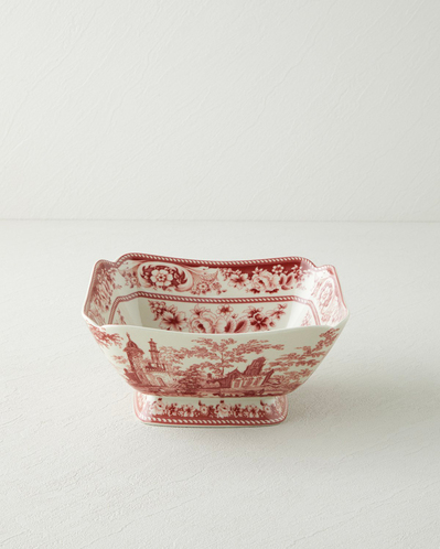 Preston Stoneware Sunumluk 21,5x20,5x10 cm Bordo