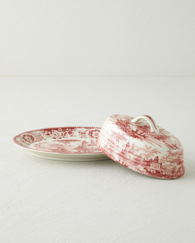 Preston Stoneware Sunumluk 23,5x16x10 cm Bordo