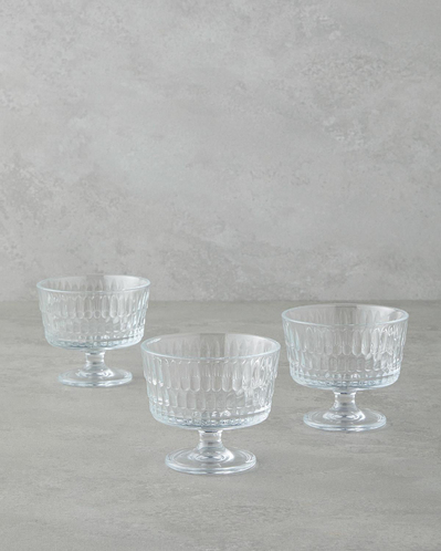 Pure Cam 3lü Cup - Dondurma Kasesi 250 ml Şeffaf