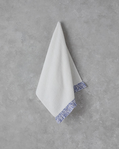 Pure Flowers Pamuklu Yüz Havlusu 50x80 cm Ekru