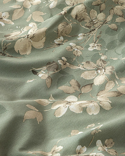 Pure Magnolia Kolay Ütülenir Çift Kişilik Çarşaflı Nevresim Takımı Yeşil